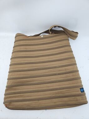 Zip-Detail Khaki Shoulder Bag - Casual Everyday Carry